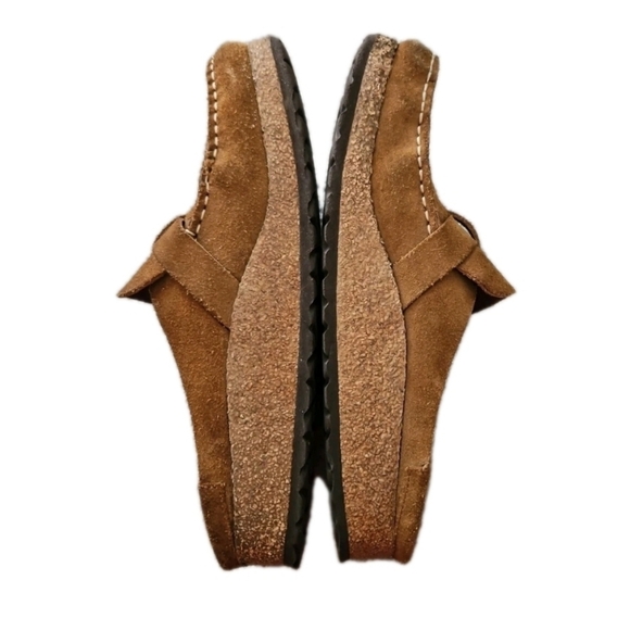 Birkenstock Unisex Brown Buckle Suede Slip On Classic Orthopedic Clog 9W 7M - Picture 9 of 14